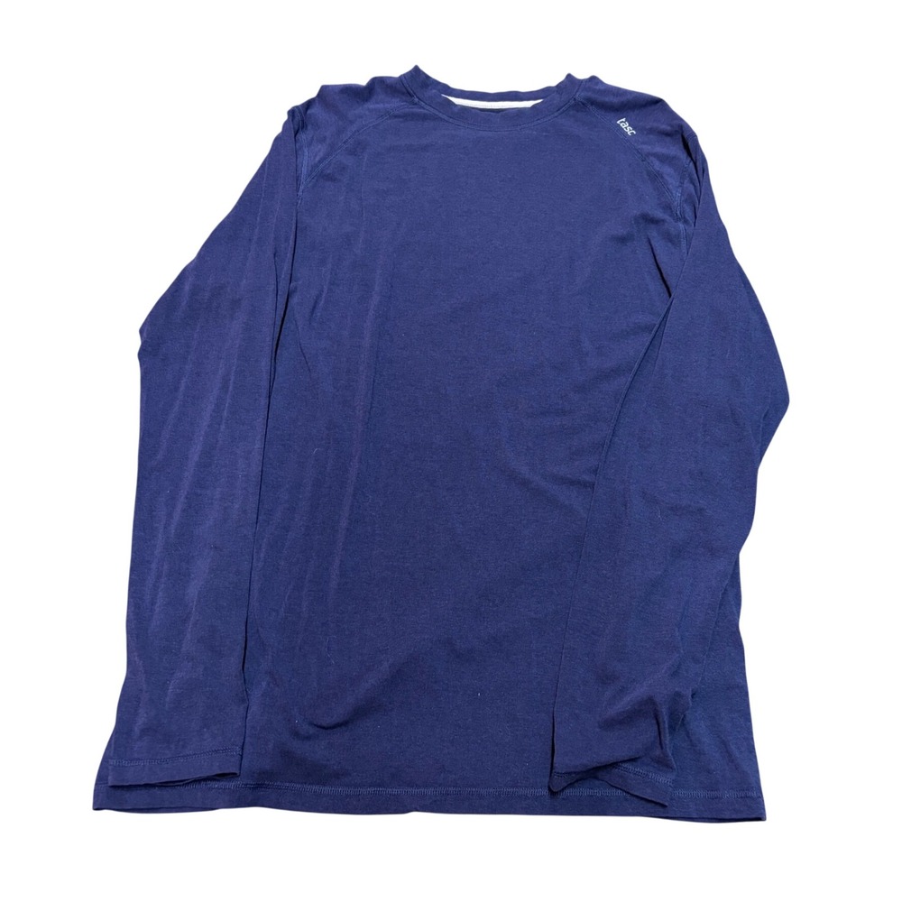 Tasc Performance Carrollton Long Sleeve Shirt Mens Large Navy Blue Bamboo Blend